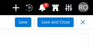 Save and Close