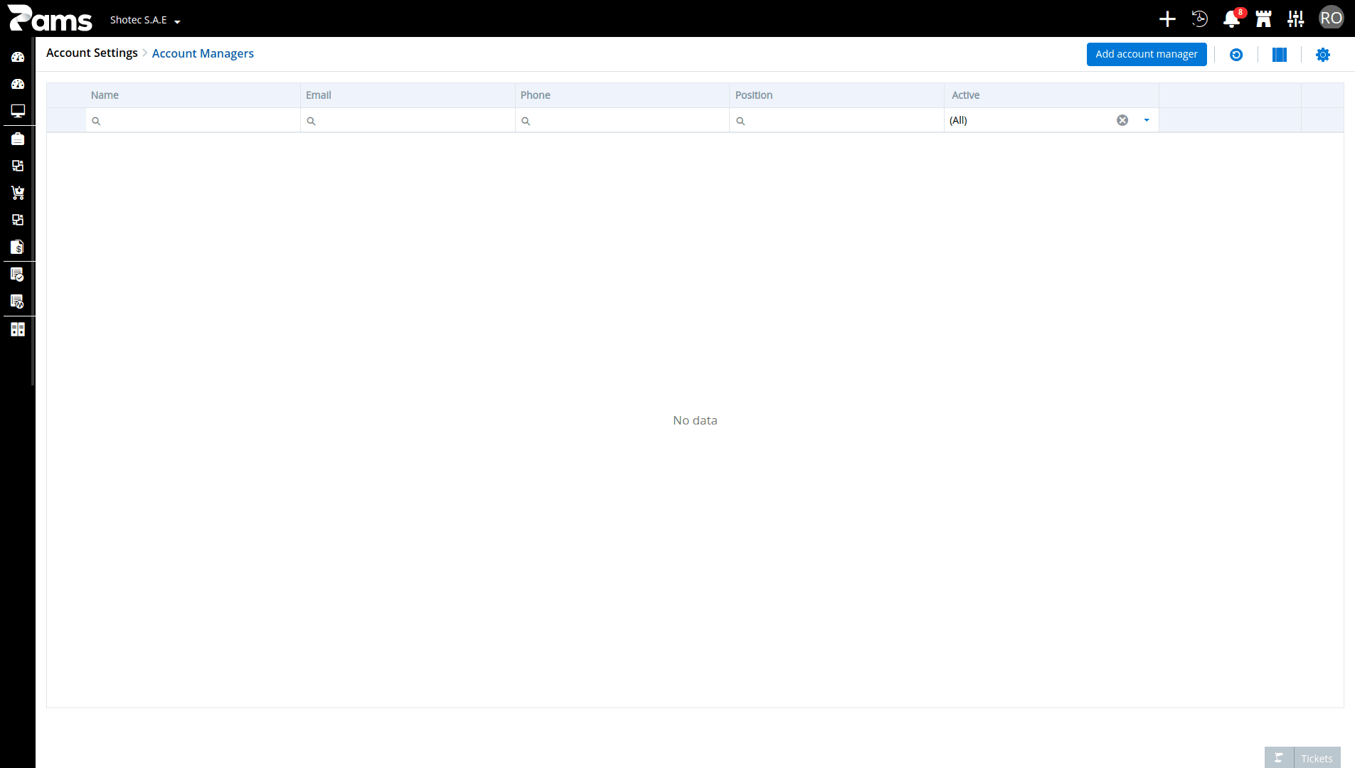 Configure Account Managers