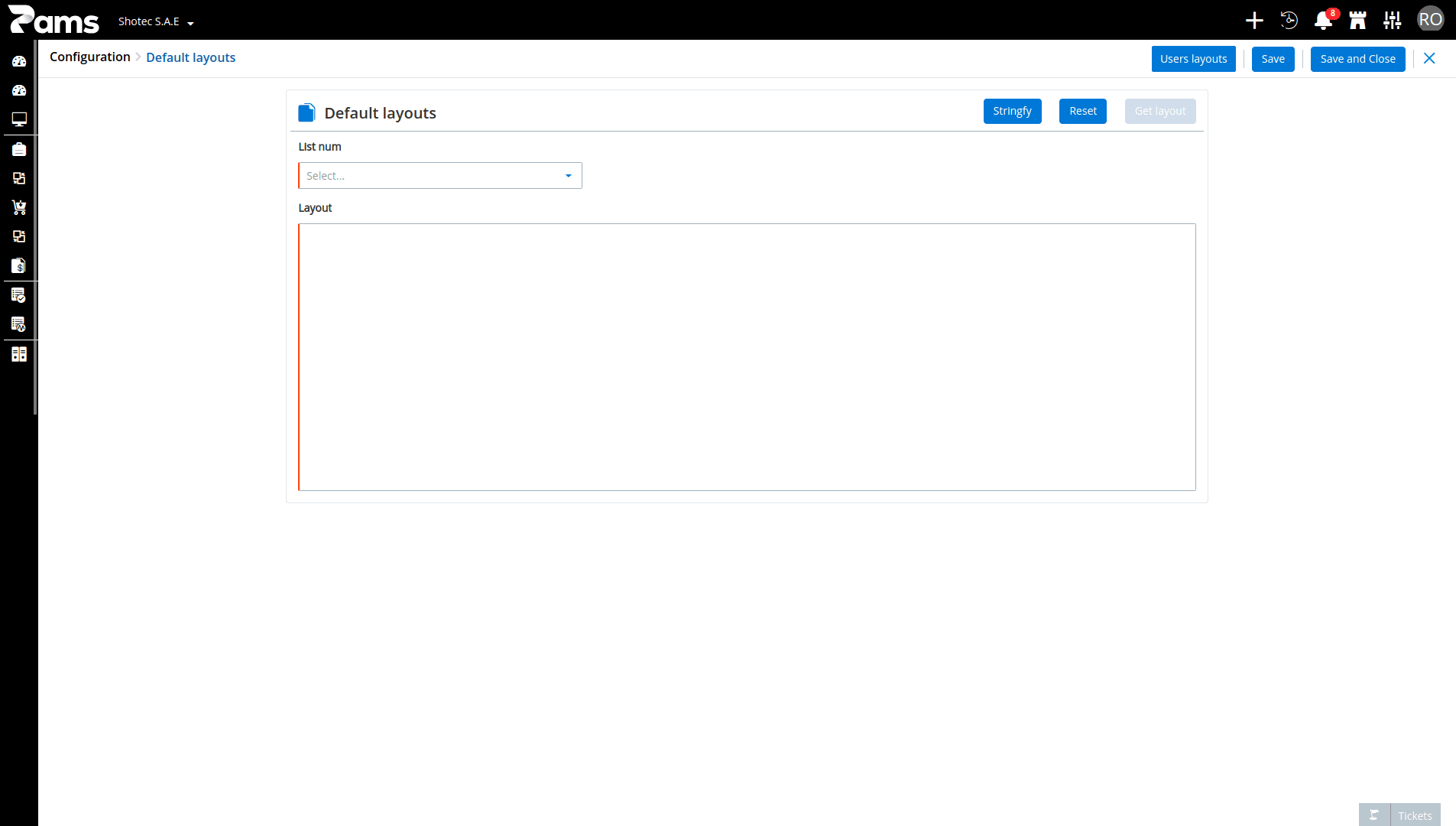 Default Layouts