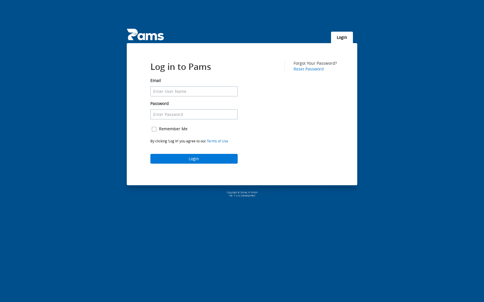 The import page state and its available action.