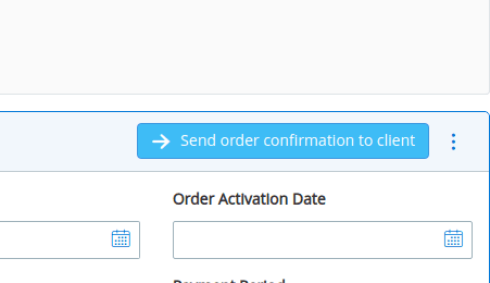 Send order confirmation to client