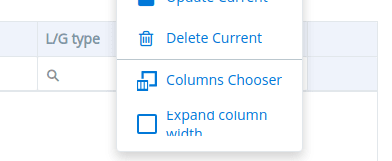 Columns Chooser