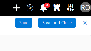 Save and Close