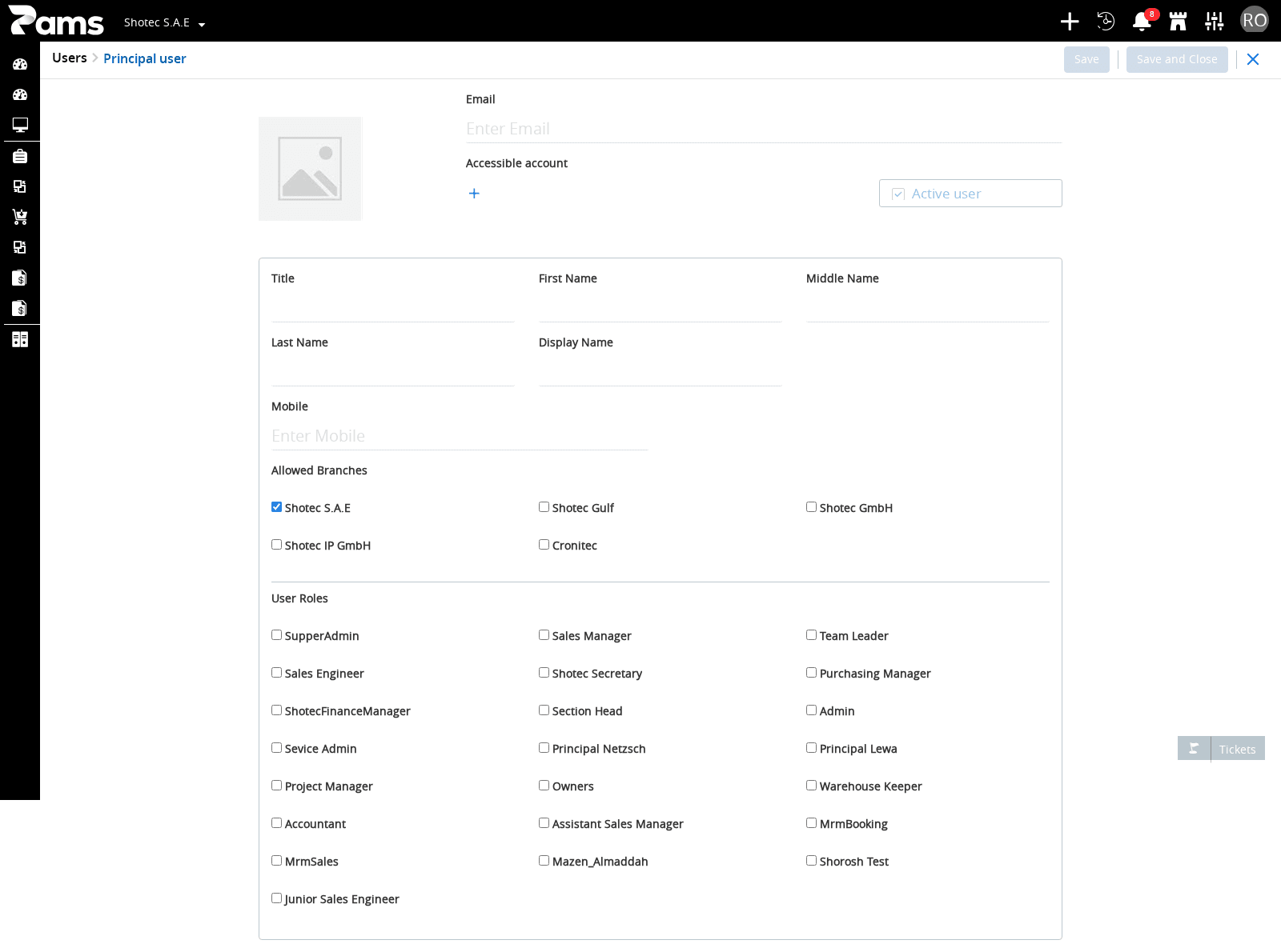 Identify the required identity fields and the Email field