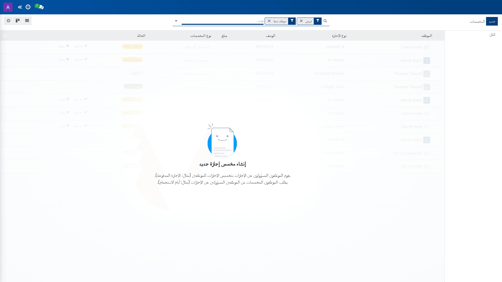 المخصصات
