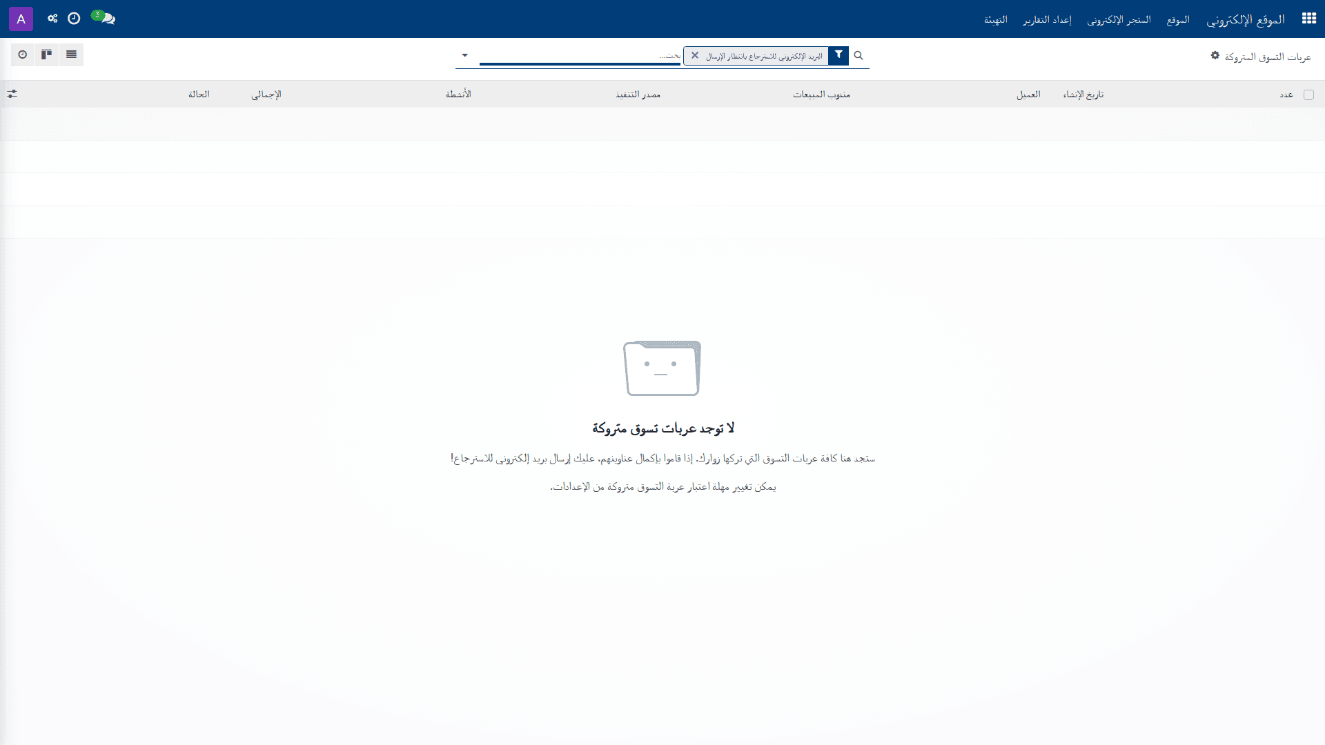 عربات التسوق المتروكة