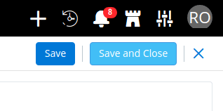 Save and Close