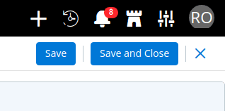 Save and Close