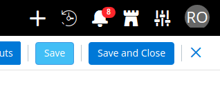 Save and Close