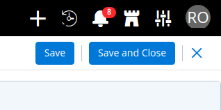 Save and Close