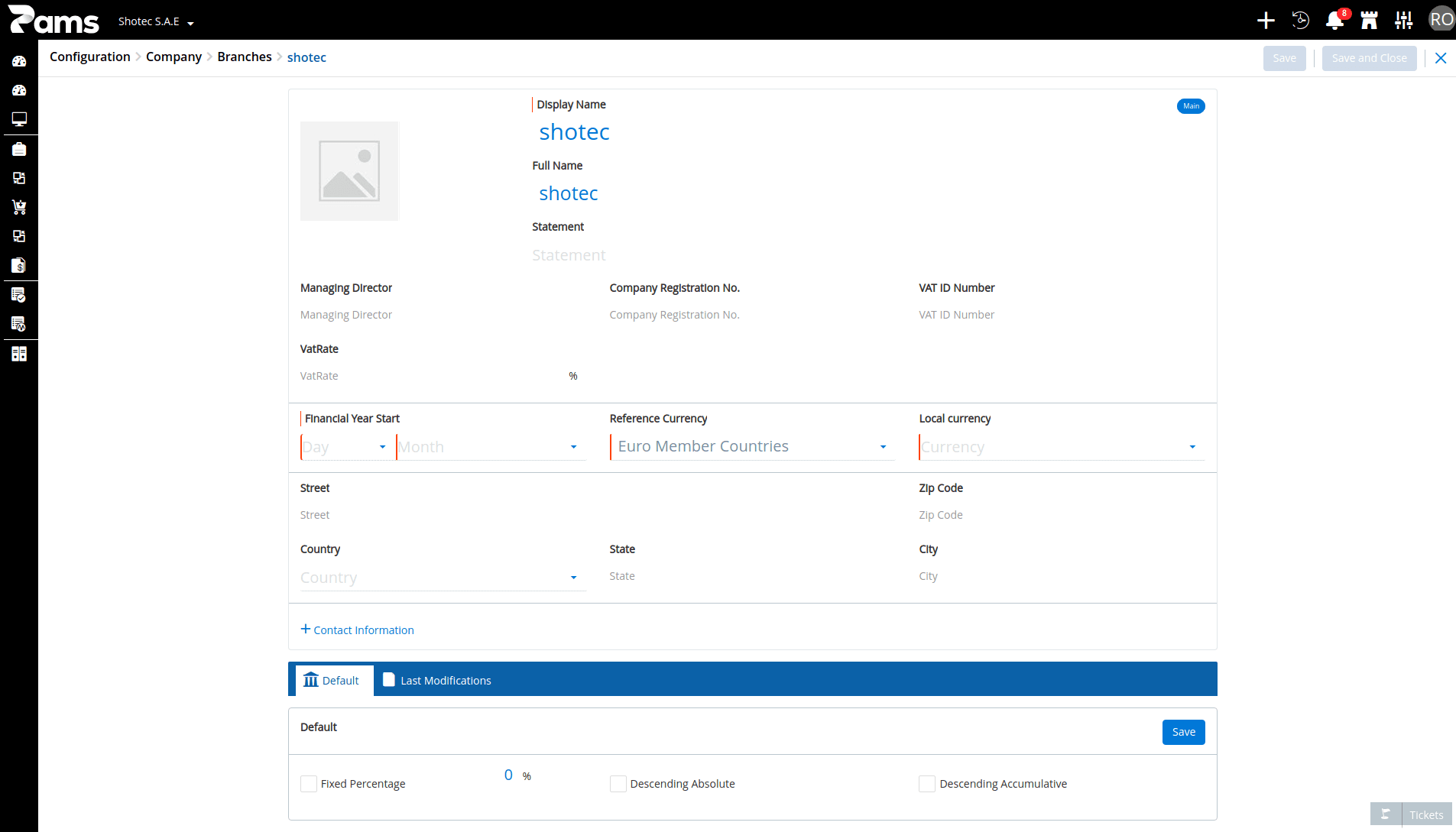 Configure Branches