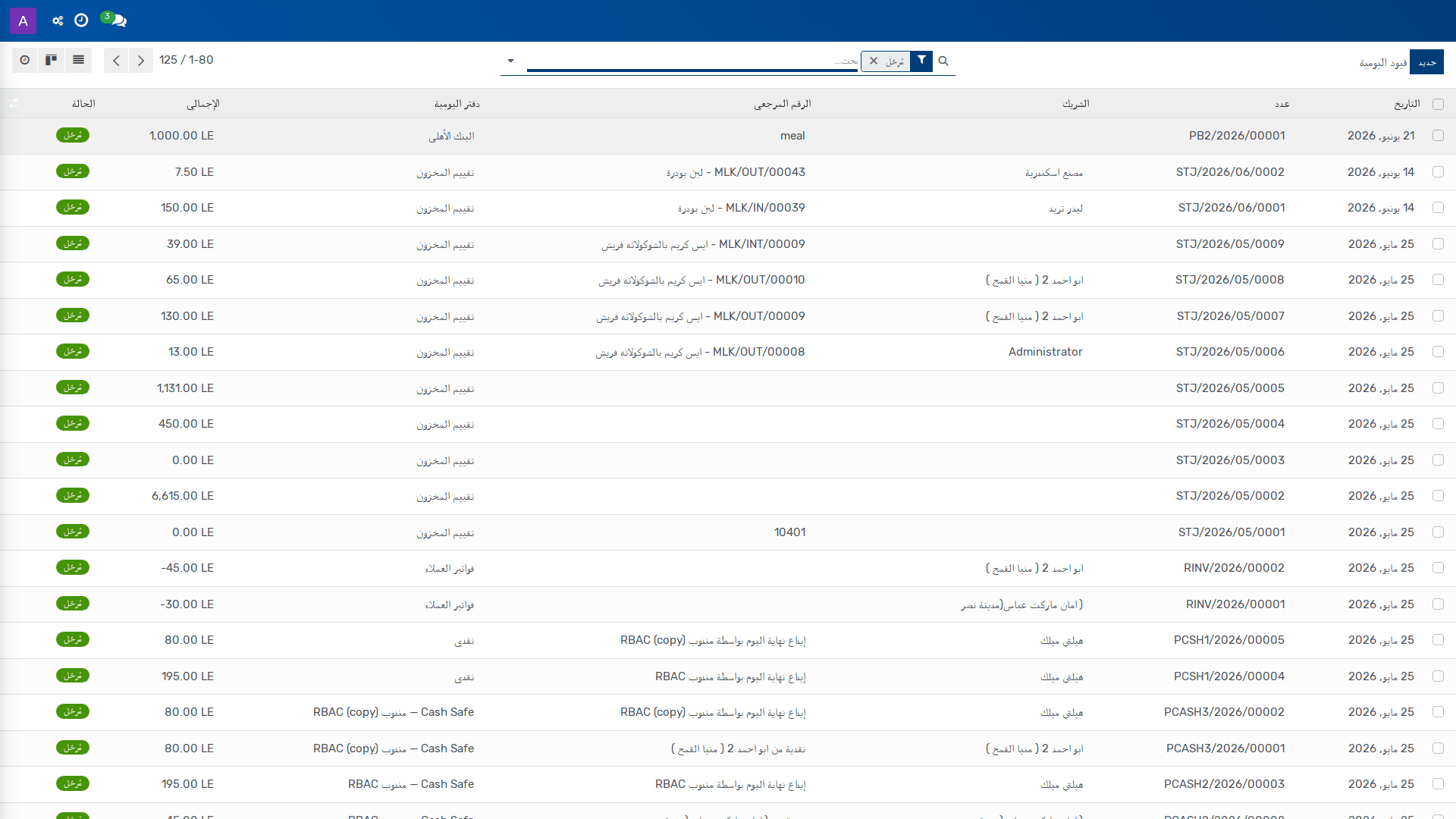 قيود اليومية