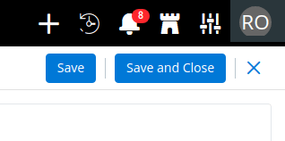 Save and Close