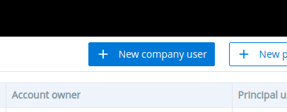 New company user