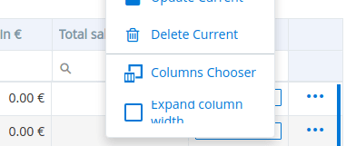Columns Chooser