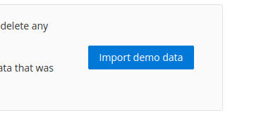Import demo data