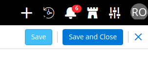 Save and Close