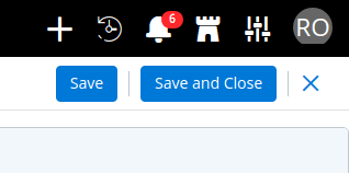 Save and Close