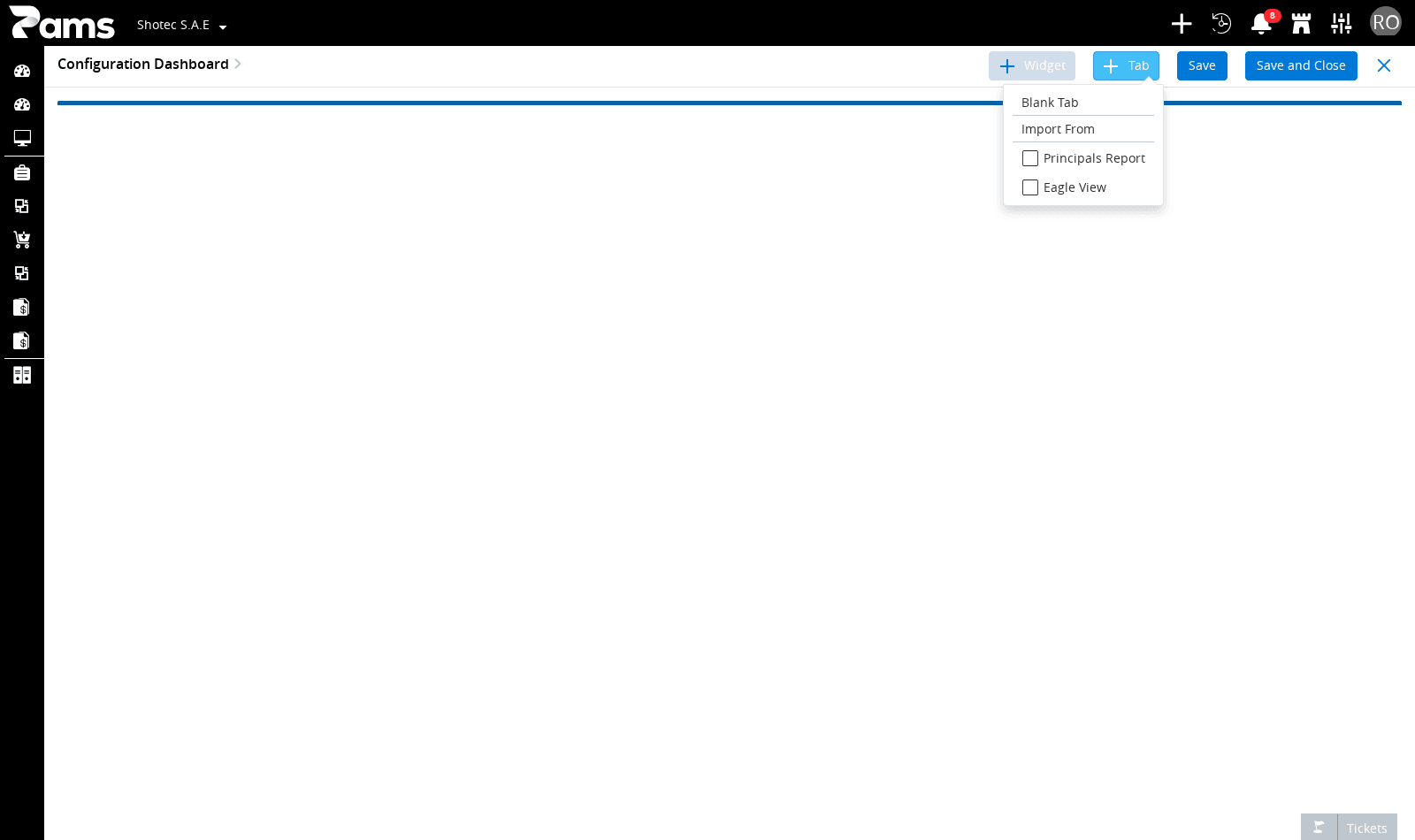 Look at the choices in the open tab menu.