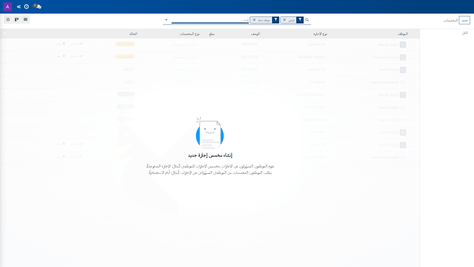 المخصصات