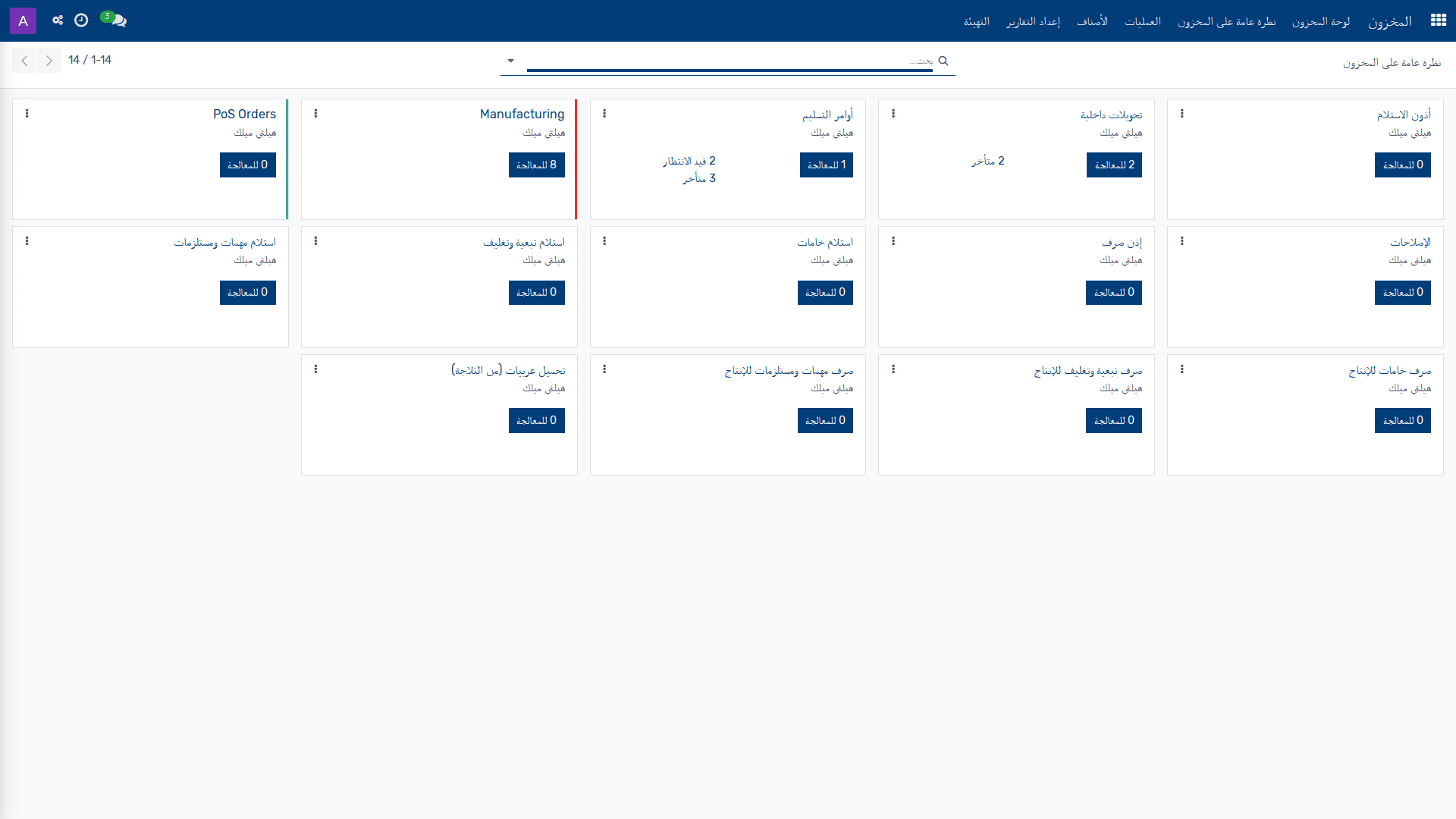 نظرة عامة على المخزون