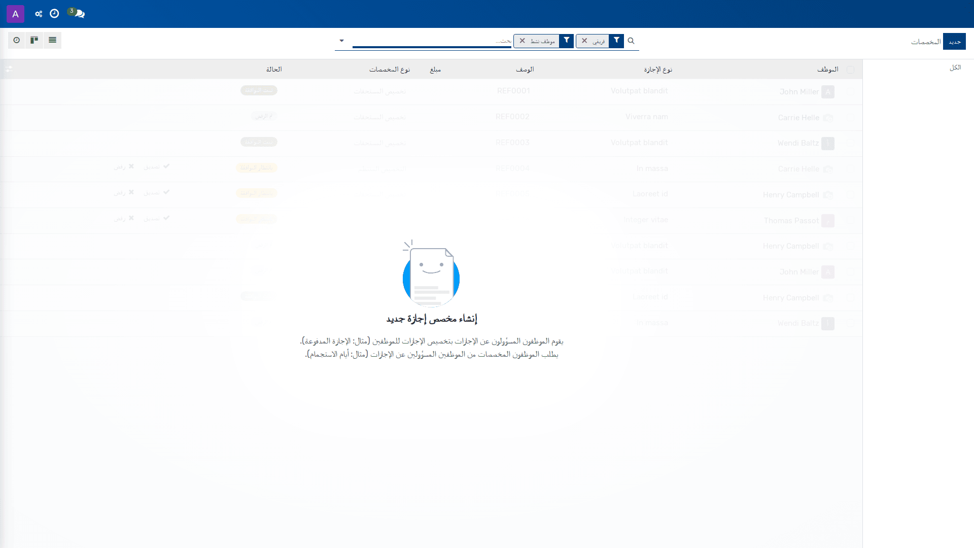 المخصصات