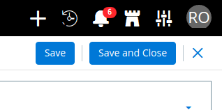 Save and Close