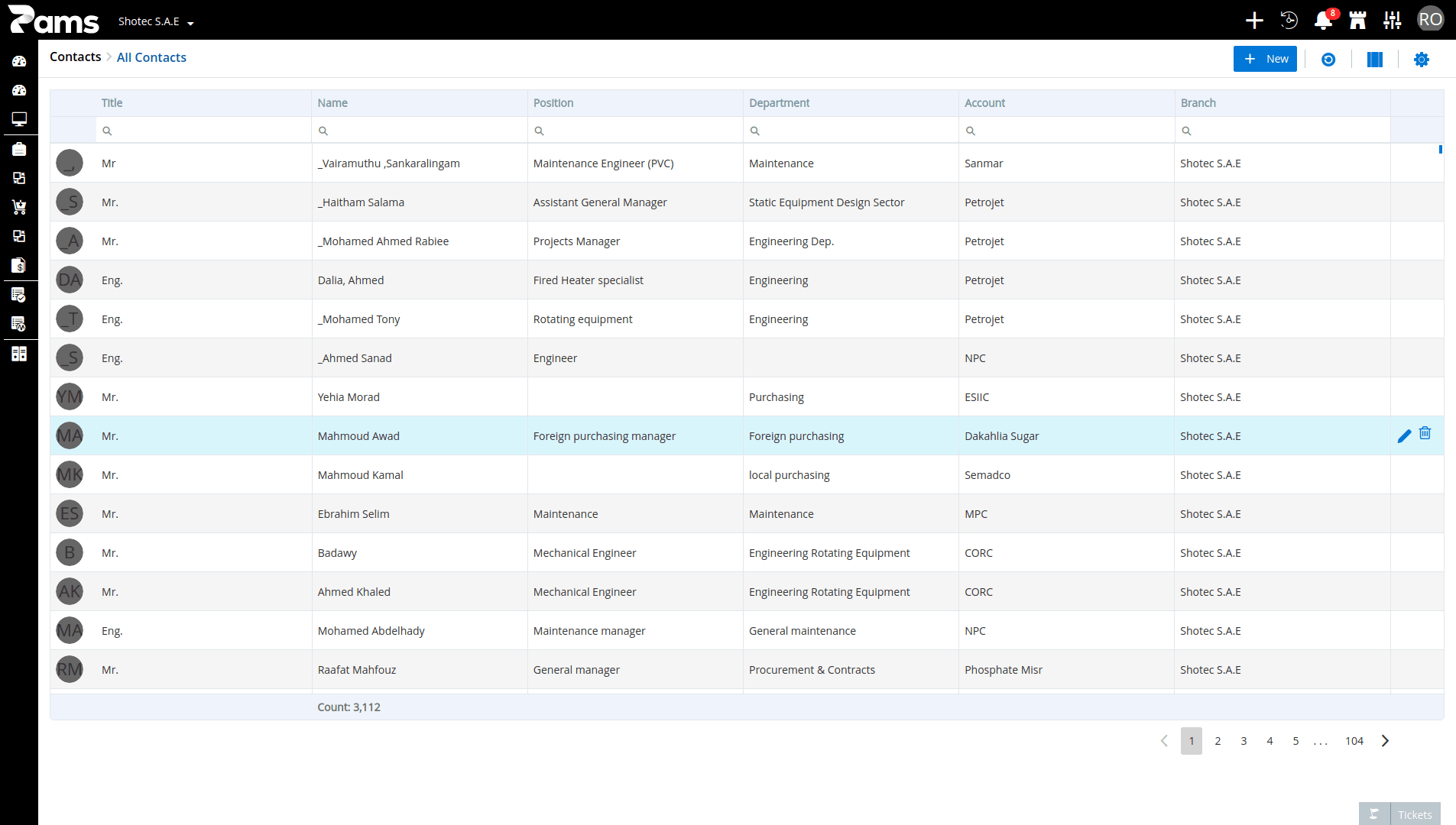 Configure Contacts