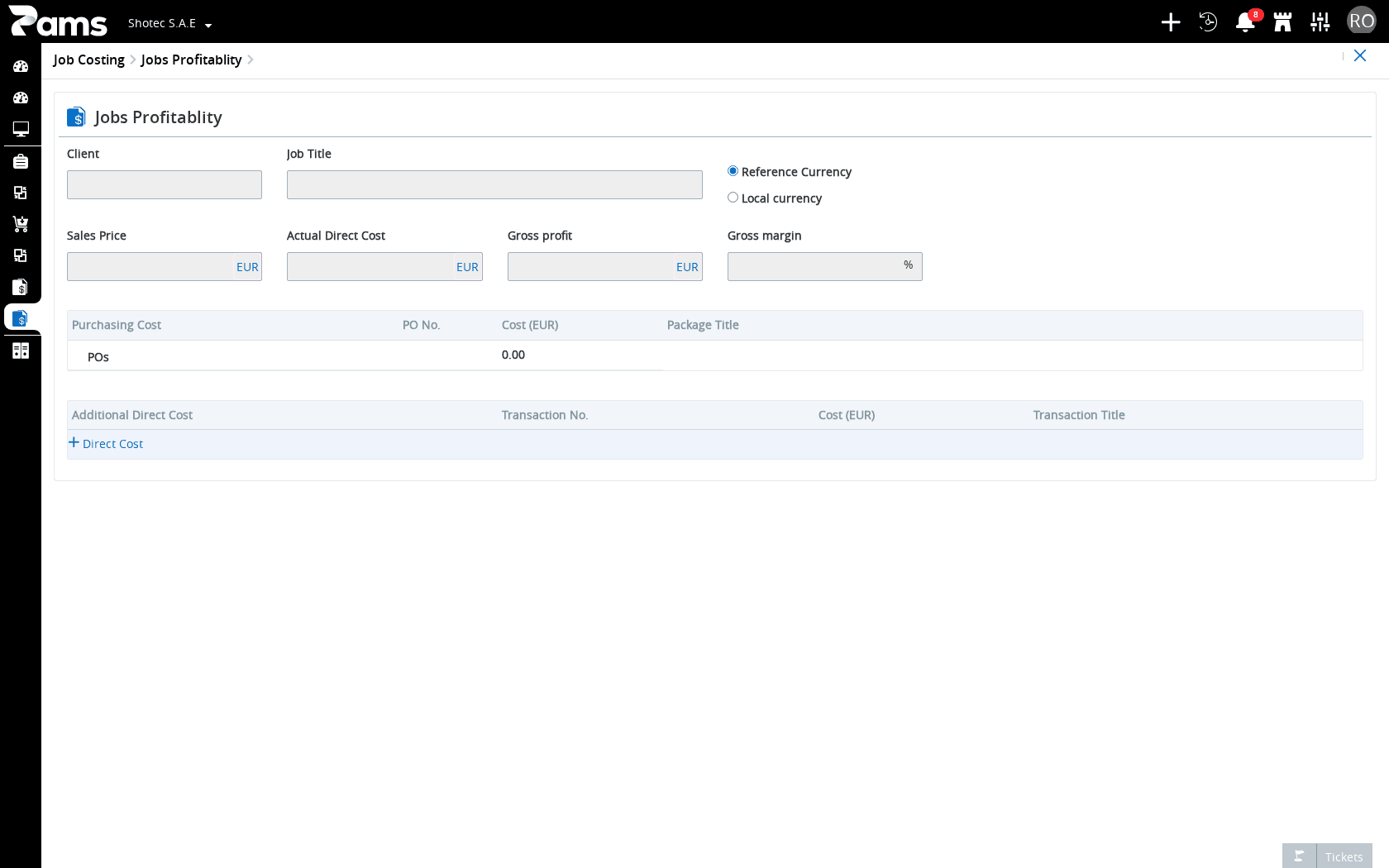 Check the identity fields and financial summary before reviewing detail rows.