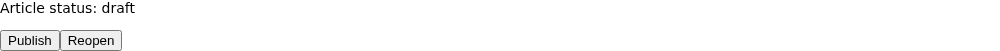 The initial draft status appears above the Publish and Reopen buttons.