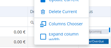 Columns Chooser