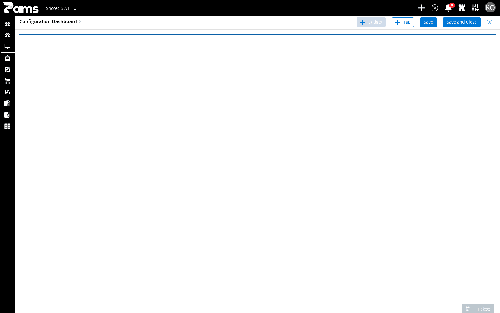 Look at the editor controls available on the new dashboard-setting screen.