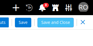 Save and Close