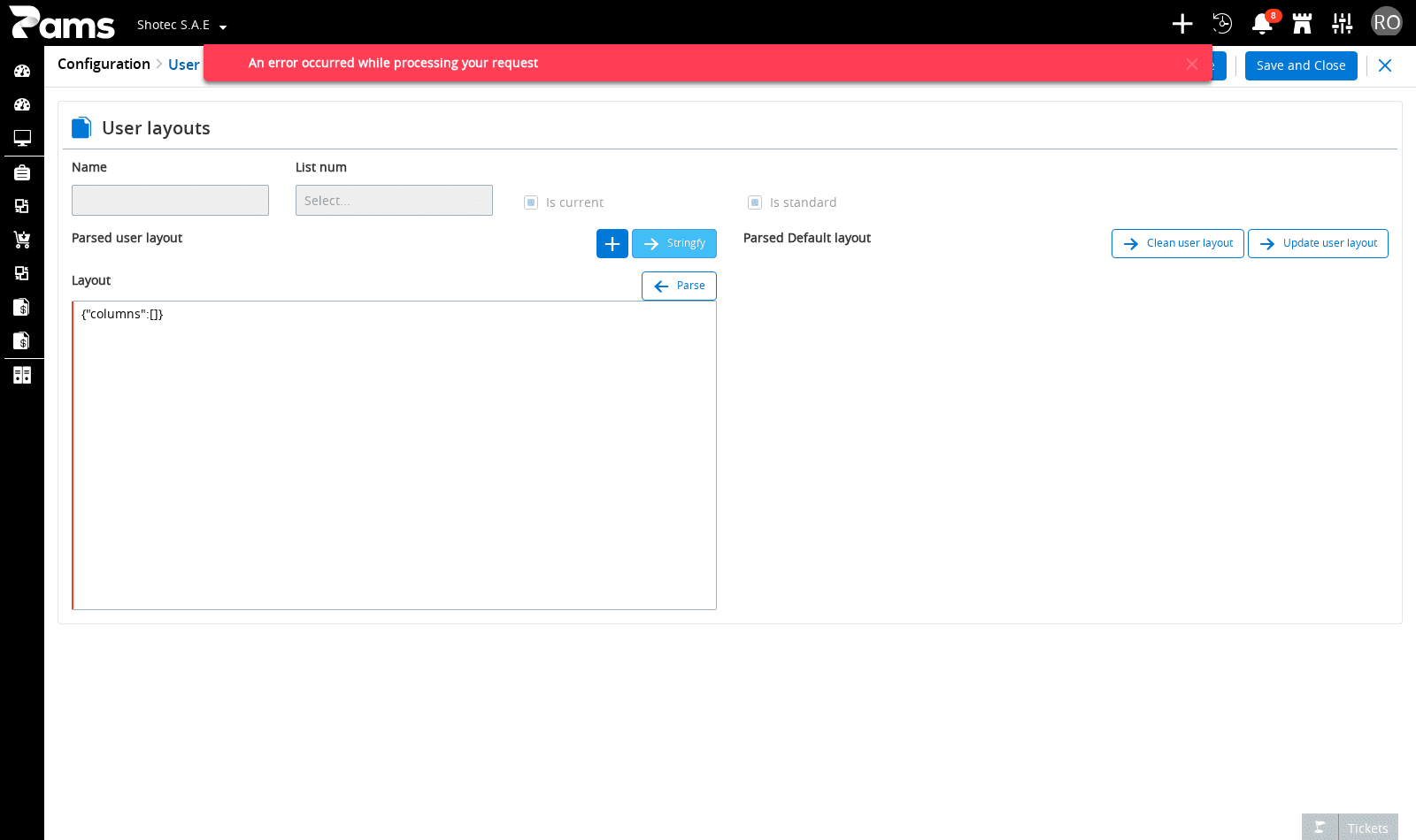 The layout text after serializing the parsed layout