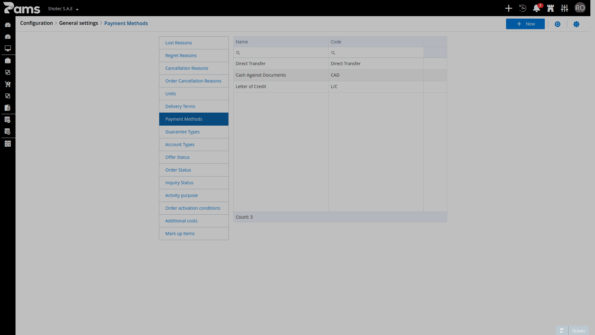 Configure Payment Methods