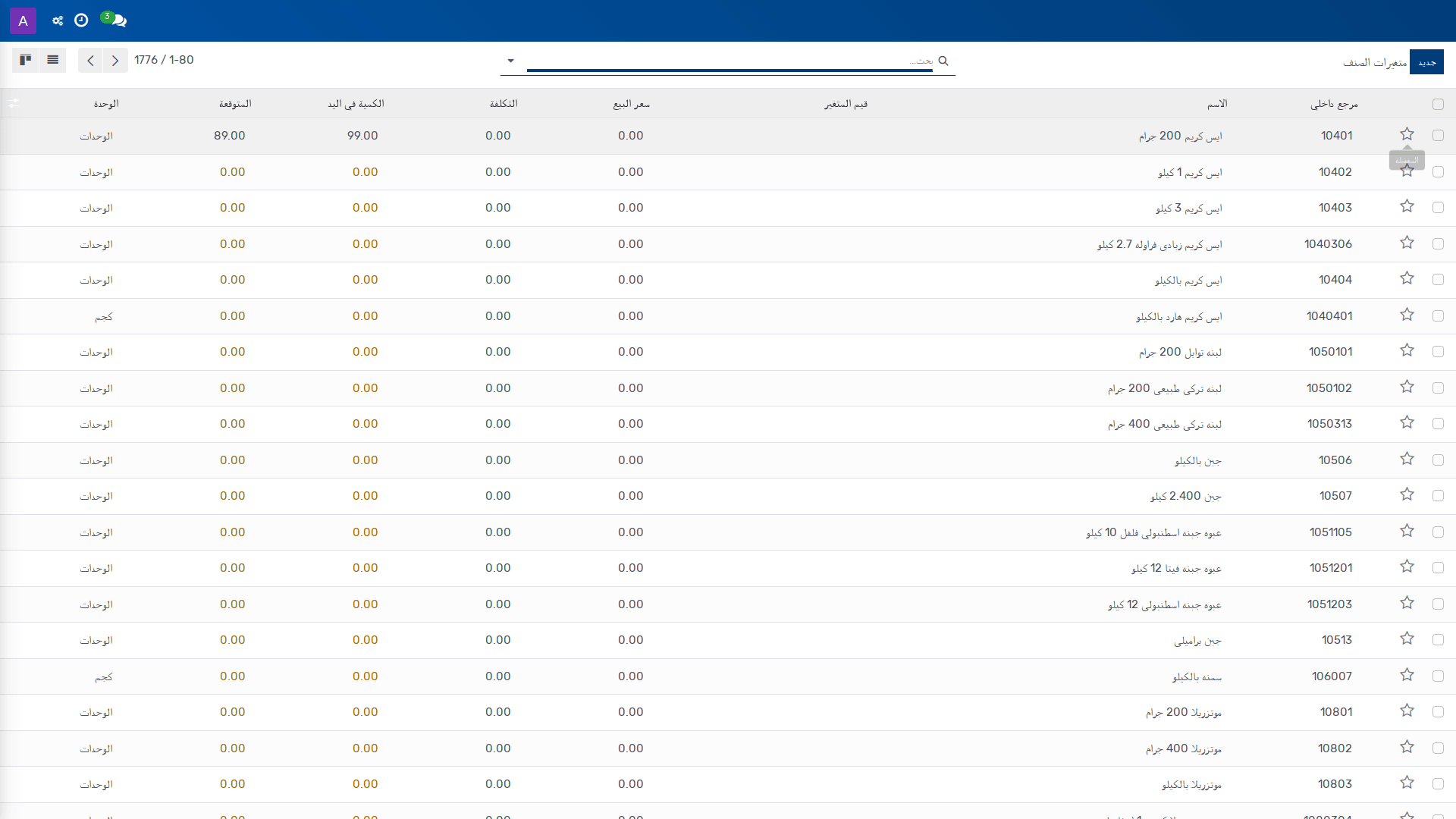 متغيرات الصنف