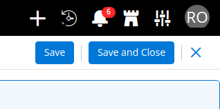Save and Close