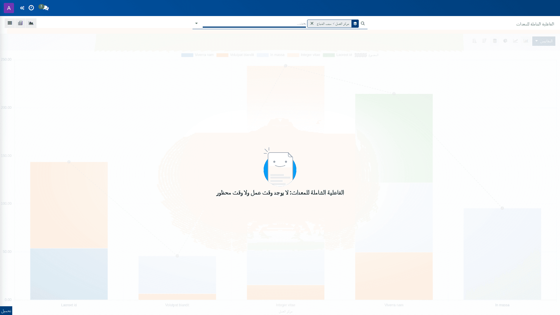 إعداد الفاعلية الشاملة للمعدات