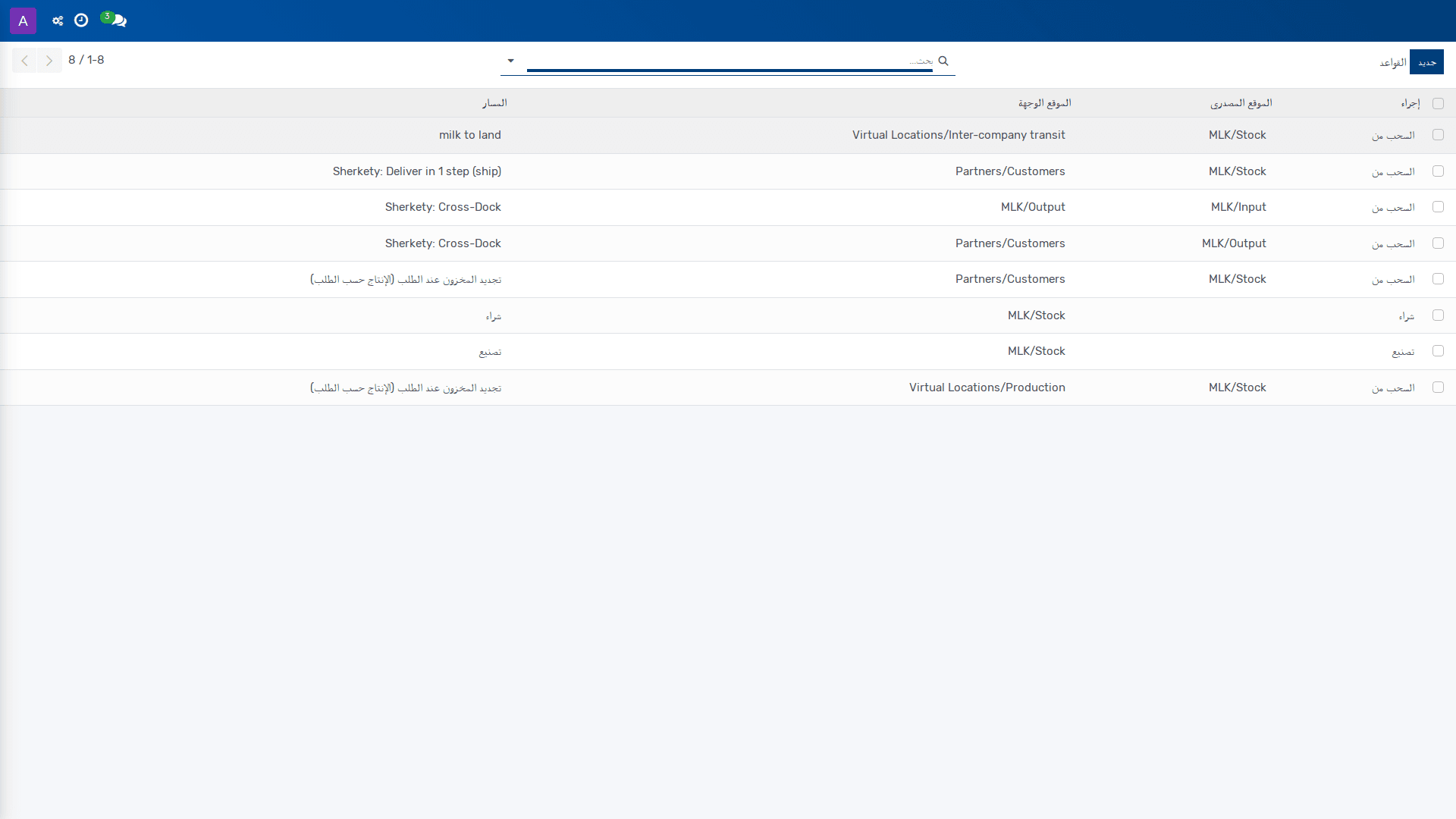 إعداد القواعد