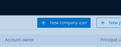 New company user