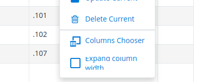 Columns Chooser