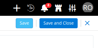 Save and Close